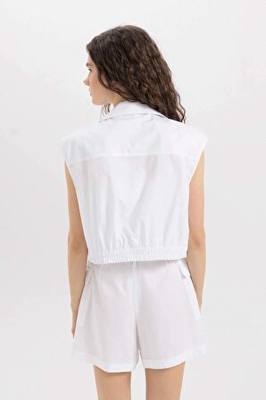 DeFacto Regular Fit Gabardin Kolsuz Gömlek C9232AX24SMWT79