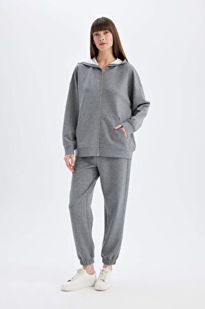 Standart Fit Jogger Eşofman Altı Beli Paçası Lastikli Cepli Skuba Dalgıç Kumaş