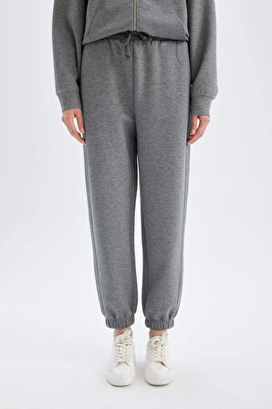 Standart Fit Jogger Eşofman Altı Beli Paçası Lastikli Cepli Skuba Dalgıç Kumaş