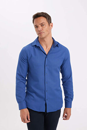 DeFacto Modern Fit Polo Yaka Poplin Uzun Kollu Gömlek R4340AZNSIN239
