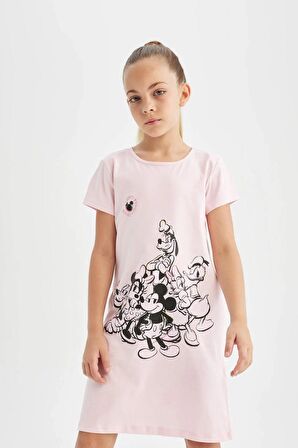 DeFacto Kız Çocuk Disney Mickey Mouse &Friends Kısa Kollu Elbise C8507A824SMPN186