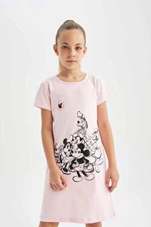 DeFacto Kız Çocuk Disney Mickey Mouse &Friends Kısa Kollu Elbise C8507A824SMPN186