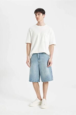 DeFacto Baggy Jean Bermuda Şort C2048AX24SMNM39