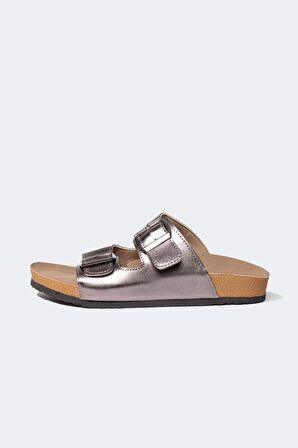 Kadın Düz Taban Suni Deri Terlik