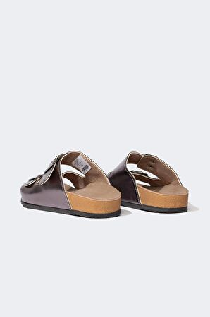 Kadın Düz Taban Suni Deri Terlik