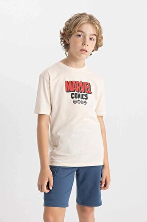 DeFacto Erkek Çocuk Marvel Comics Bisiklet Yaka Kısa Kollu Tişört C4260A824HSER42