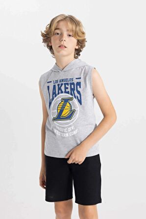 DeFacto Erkek Çocuk NBA Los Angeles Lakers Kapüşonlu Atlet C4450A824HSGR210