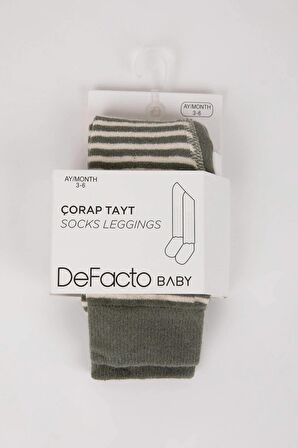 DeFacto Erkek Bebek Çizgili Çorap Tayt C6297A524SMGN1107