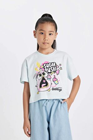 DeFacto Kız Çocuk Hatsune Miku Bisiklet Yaka Kısa Kollu Tişört C6333A824HSBE773