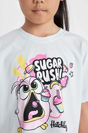 DeFacto Kız Çocuk Hatsune Miku Bisiklet Yaka Kısa Kollu Tişört C6333A824HSBE773