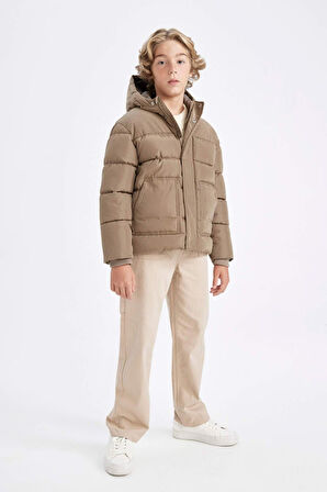 DeFacto Erkek Çocuk Su İtici Kapüşonlu Mont C5526A824WNBG404