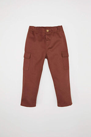 Erkek Bebek 2'li Takım Kareli Uzun Kollu Gömlek Kargo Cepli Alt