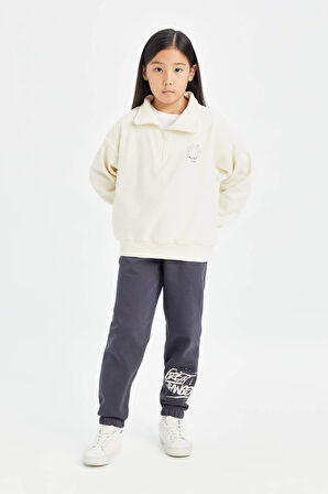 DeFacto Kız Çocuk Baskılı Beli Paçası Lastikli Jogger Eşofman Altı D3208A824WNAR31