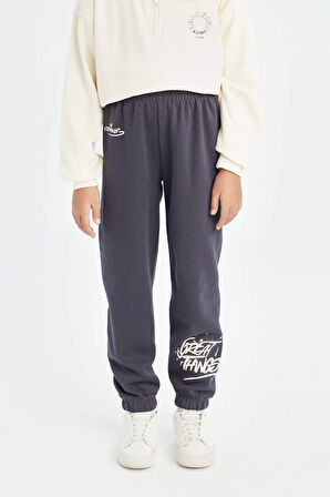 DeFacto Kız Çocuk Baskılı Beli Paçası Lastikli Jogger Eşofman Altı D3208A824WNAR31