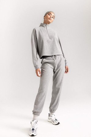 DeFactoFit Standart Fit Sporcu Jogger Eşofman Altı Beli Paçası Lastikli D1707AX24AUGR93