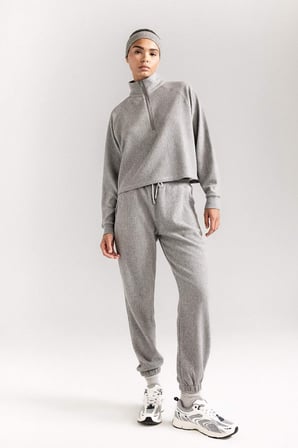 DeFacto Standart Fit Sporcu Jogger Eşofman Altı Beli Paçası Lastikli D1707AX24AUGR93