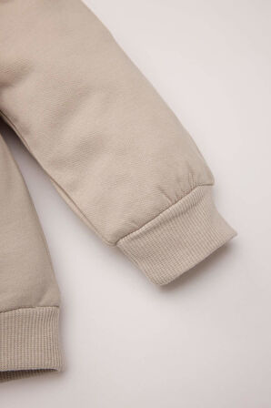 DeFacto Erkek Bebek Bisiklet Yaka Sırt Baskılı İçi Yumuşak Tüylü Sweatshirt D7589A524WNBG755