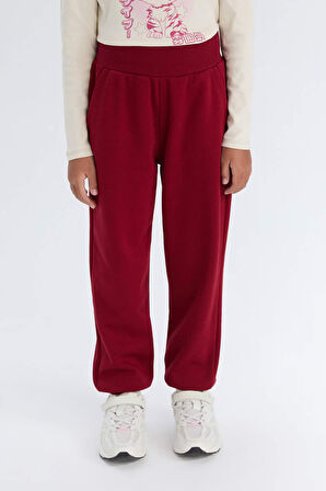 DeFacto Kız Çocuk Beli Paçası Lastikli Cepli Basic Düz Jogger Eşofman Altı D7008A824WNBR114