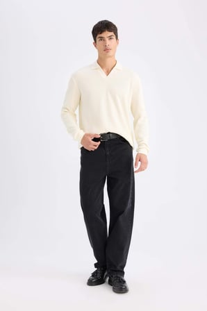 DeFacto Regular Fıt Resort Yaka Sweatshirt D7448AX25SPER235