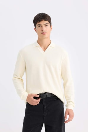 DeFacto Regular Fıt Resort Yaka Sweatshirt D7448AX25SPER235