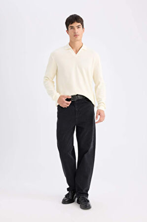 DeFacto Regular Fit Polo Yaka Sweatshirt D7448AX25SPER235