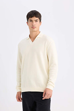 DeFacto Regular Fit Polo Yaka Sweatshirt D7448AX25SPER235