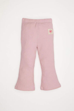 DeFacto Kız Bebek 2'li Takım Barbie Bisiklet Yaka Sweatshirt Üst Beli Lastikli İspanyol Paça Tayt Alt D8293A524AUPN86