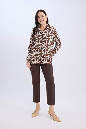 Regular Fit Desenli Uzun Kollu Gömlek