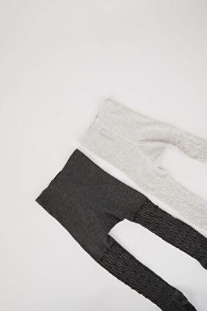 DeFacto Kız Bebek Dikişsiz 2'li Pamuklu Külotlu Çorap D2500A5NSKR1