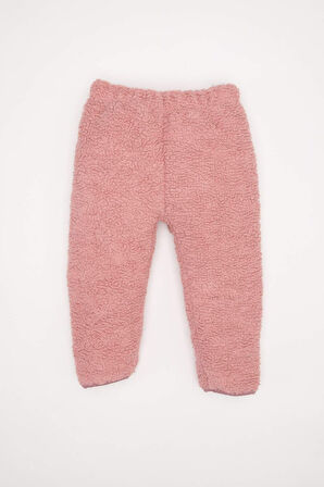 DeFacto Kız Bebek 2'li Takım Pelüş Fermuarlı Dik Yaka Sweatshirt Üst Beli Lastikli Alt D6706A524WNBR80