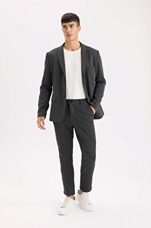 Tailored Regular Fit Cepli Gabardin Pantolon