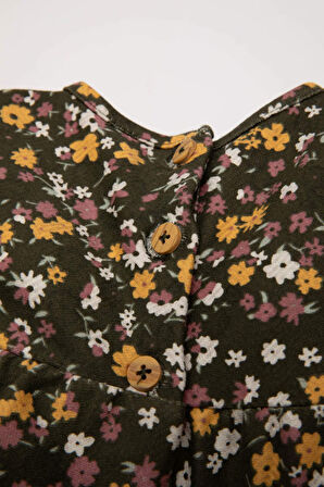 DeFacto Kız Bebek Desenli Uzun Kollu Elbise D5634A524WNKH158