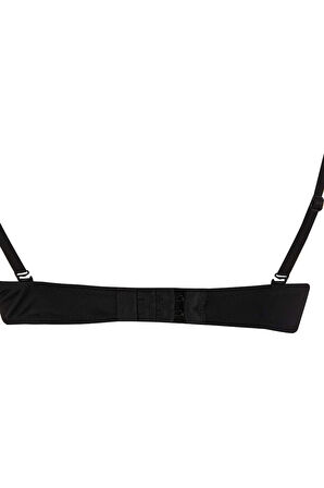 DeFacto Fall in Love Micro Kaplı Full Push Up Straplez Sütyen	 T8481AZ25SPBK81
