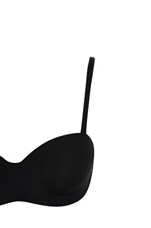 DeFacto Tül Comfort Pedli Straplez Sütyen-Fall in Love Y3730AZ25SPBK81