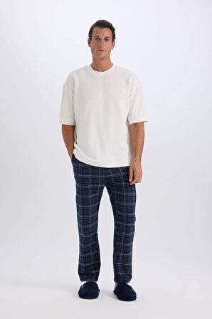 DeFacto Regular Fit Kareli Cepli Uzun Boy Pijama Altı C6118AX24WNIN247