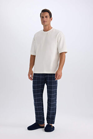 DeFacto Regular Fit Kareli Cepli Uzun Boy Pijama Altı C6118AX24WNIN247