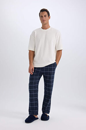 DeFacto Regular Fit Kareli Cepli Uzun Boy Pijama Altı C6118AX24WNIN247