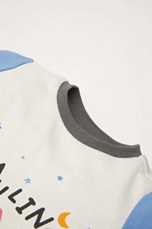 DeFacto Erkek Bebek Pijama Takım Araç Baskılı Uzun Kollu Üst Beli Lastikli Uzun Alt D8314A5NSER105