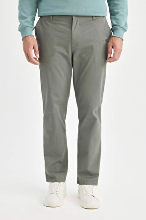 Düz Paça Chino Kanvas Pantolon