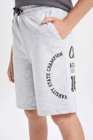 DeFacto Erkek Çocuk Oversize Fit Baskılı Şort C3896A824HSGR210