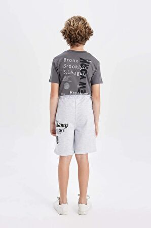 DeFacto Erkek Çocuk Oversize Fit Baskılı Şort C3896A824HSGR210