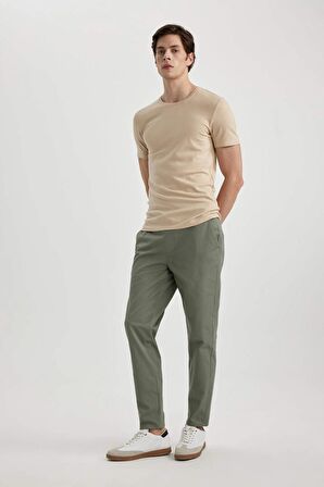 DeFacto Yazlık Jogger Chino Pantolon Beli Bağcıklı Cepli Düz Paça Z9933AZ24SPKH430
