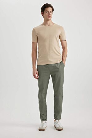 DeFacto Yazlık Jogger Chino Pantolon Beli Bağcıklı Cepli Düz Paça Z9933AZ24SPKH430