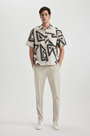 DeFacto Yazlık Jogger Chino Pantolon Beli Bağcıklı Cepli Düz Paça Z9933AZ24SPBG700