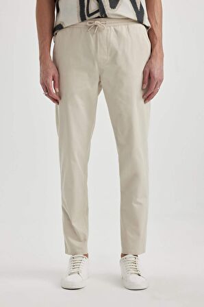 DeFacto Yazlık Jogger Chino Pantolon Beli Bağcıklı Cepli Düz Paça Z9933AZ24SPBG700