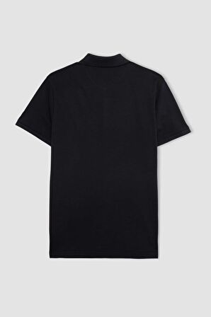 DeFactoFit Slim Fit Dar Kesim Kısa Kollu Pamuklu Sporcu Polo Tişört V2910AZ24SPAR214