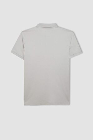 DeFactoFit Slim Fit Dar Kesim Kısa Kollu Pamuklu Sporcu Polo Tişört V2910AZ24SPGR493