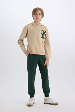 Erkek Çocuk Kalın Sweatshirt Kumaşı 2'li Takım