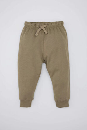 DeFacto Erkek Bebek 2'li Takım Fermuarlı Dik Yaka Kanguru Cepli Sweatshirt Beli Lastikli Jogger Eşofman Altı D5644A524WNKH465