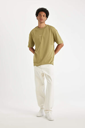 DeFacto Baggy Fit Geniş Kalıp Normal Bel Geniş Paça Jean Pantolon D6460AX24AUBG714